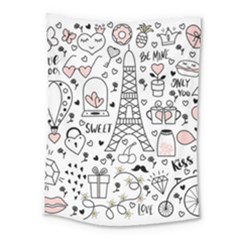 Big-collection-with-hand-drawn-objects-valentines-day Medium Tapestry by Vaneshart