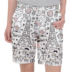 Big-collection-with-hand-drawn-objects-valentines-day Pocket Shorts by Vaneshart