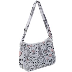 Big-collection-with-hand-drawn-objects-valentines-day Zip Up Shoulder Bag