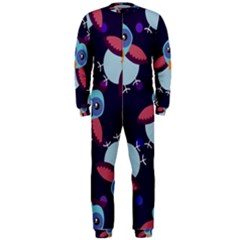 Owl-pattern-background Onepiece Jumpsuit (men)  by Vaneshart