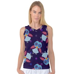 Owl-pattern-background Women s Basketball Tank Top by Vaneshart