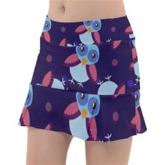 Owl-pattern-background Tennis Skorts by Vaneshart