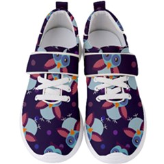 Owl-pattern-background Men s Velcro Strap Shoes by Vaneshart