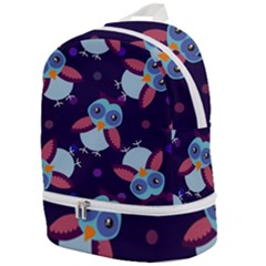 Owl-pattern-background Zip Bottom Backpack