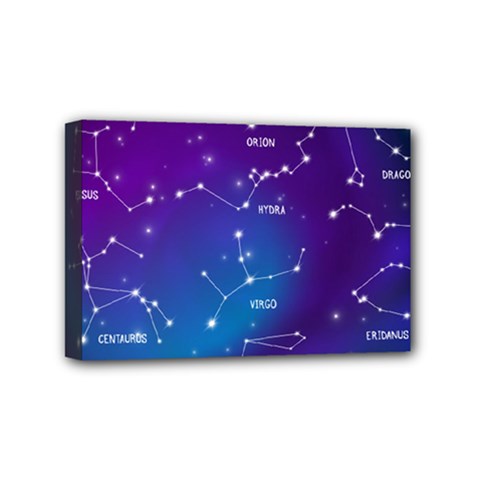 Realistic-night-sky-poster-with-constellations Mini Canvas 6  X 4  (stretched) by Vaneshart