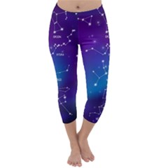 Realistic-night-sky-poster-with-constellations Capri Winter Leggings  by Vaneshart