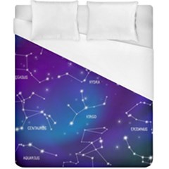 Realistic-night-sky-poster-with-constellations Duvet Cover (california King Size) by Vaneshart