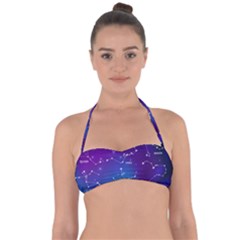 Realistic-night-sky-poster-with-constellations Halter Bandeau Bikini Top by Vaneshart