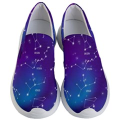 Realistic-night-sky-poster-with-constellations Women s Lightweight Slip Ons by Vaneshart