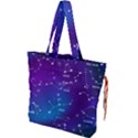 Realistic-night-sky-poster-with-constellations Drawstring Tote Bag View1