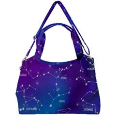 Realistic-night-sky-poster-with-constellations Double Compartment Shoulder Bag by Vaneshart