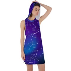 Realistic-night-sky-poster-with-constellations Racer Back Hoodie Dress by Vaneshart