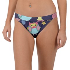 Owl Stars Pattern Background Band Bikini Bottom by Vaneshart