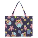 Owl stars pattern background Medium Tote Bag View1