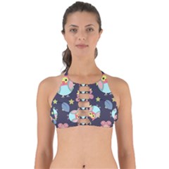 Owl Stars Pattern Background Perfectly Cut Out Bikini Top by Vaneshart