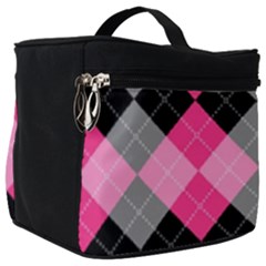 Seamless-argyle-pattern Make Up Travel Bag (big) by Vaneshart