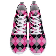 Seamless-argyle-pattern Men s Lightweight High Top Sneakers by Vaneshart