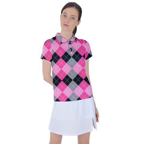 Seamless-argyle-pattern Women s Polo Tee by Vaneshart