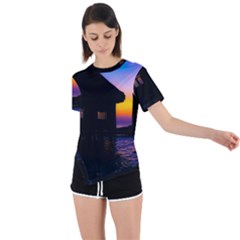 Ocean Dreaming Asymmetrical Short Sleeve Sports Tee by essentialimage