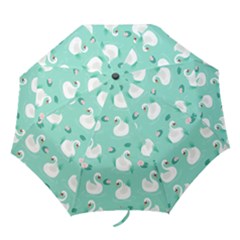 Elegant-swan-seamless-pattern Folding Umbrellas by Vaneshart