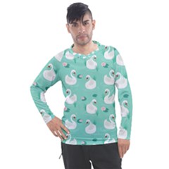 Elegant-swan-seamless-pattern Men s Pique Long Sleeve Tee