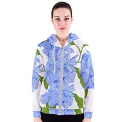 Botanical Floral Print Stylized Photo Women s Zipper Hoodie by dflcprintsclothing