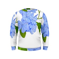 Botanical Floral Print Stylized Photo Kids  Sweatshirt by dflcprintsclothing