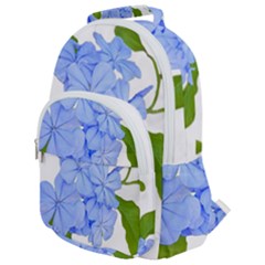 Botanical Floral Print Stylized Photo Rounded Multi Pocket Backpack by dflcprintsclothing