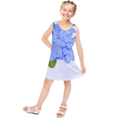 Botanical Floral Print Stylized Photo Kids  Tunic Dress by dflcprintsclothing