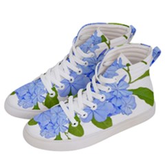 Botanical Floral Print Stylized Photo Women s Hi-top Skate Sneakers