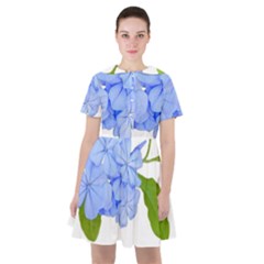 Botanical Floral Print Stylized Photo Sailor Dress by dflcprintsclothing