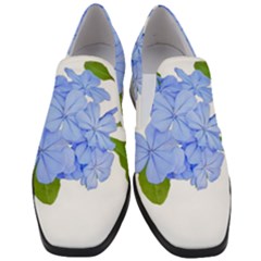 Botanical Floral Print Stylized Photo Women Slip On Heel Loafers by dflcprintsclothing