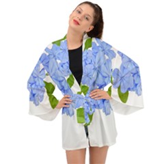 Botanical Floral Print Stylized Photo Long Sleeve Kimono by dflcprintsclothing