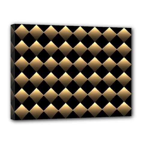 Golden-chess-board-background Canvas 16  X 12  (stretched) by Vaneshart