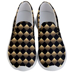 Golden-chess-board-background Men s Lightweight Slip Ons by Vaneshart