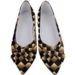 Golden-chess-board-background Women s Bow Heels