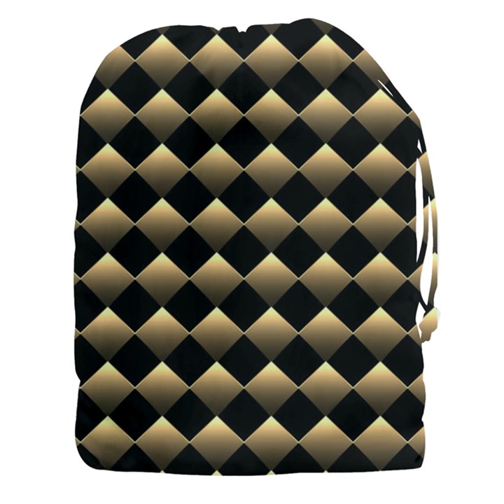 Golden-chess-board-background Drawstring Pouch (3XL)