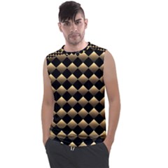 Golden-chess-board-background Men s Regular Tank Top