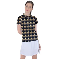 Golden-chess-board-background Women s Polo Tee