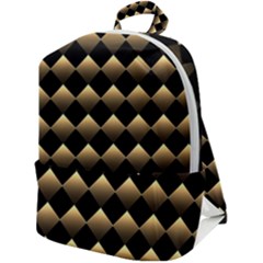 Golden-chess-board-background Zip Up Backpack