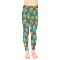 Vector-illustration-seamless-pattern-with-cartoon-duck Kids  Leggings