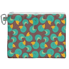 Vector-illustration-seamless-pattern-with-cartoon-duck Canvas Cosmetic Bag (xxl) by Vaneshart