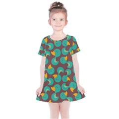 Vector-illustration-seamless-pattern-with-cartoon-duck Kids  Simple Cotton Dress by Vaneshart