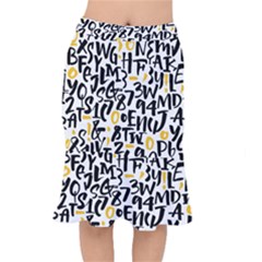 Letters-pattern Short Mermaid Skirt by Vaneshart