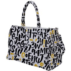 Letters-pattern Duffel Travel Bag by Vaneshart