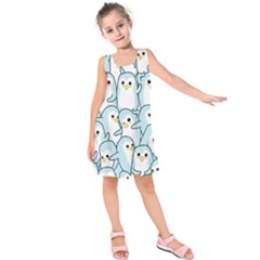 Penguins Pattern Kids  Sleeveless Dress