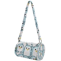 Penguins Pattern Mini Cylinder Bag