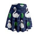 Swan pattern elegant design Mini Flare Skirt View2