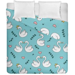 Elegant-swan-pattern-design Duvet Cover Double Side (california King Size) by Vaneshart