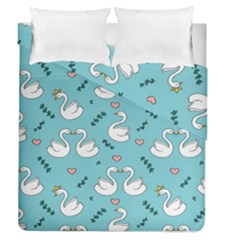 Elegant-swan-pattern-design Duvet Cover Double Side (queen Size) by Vaneshart